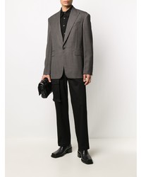 Blazer en tweed gris foncé Givenchy