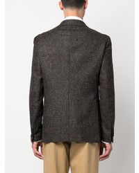 Blazer en tweed noir Tagliatore