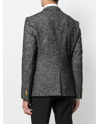 Blazer en tweed noir Dolce & Gabbana