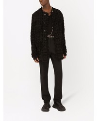 Blazer en tweed noir Dolce & Gabbana