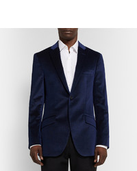 Blazer en velours bleu marine Richard James