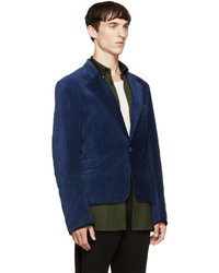 Blazer en velours bleu marine Haider Ackermann