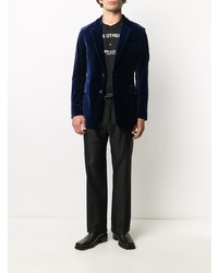 Blazer en velours bleu marine Haider Ackermann