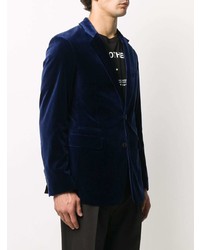 Blazer en velours bleu marine Haider Ackermann