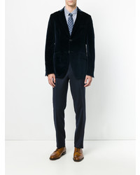 Blazer en velours bleu marine Etro