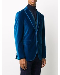 Blazer en velours bleu marine Etro