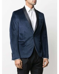 Blazer en velours bleu marine Manuel Ritz