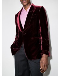 Blazer en velours bordeaux Tom Ford