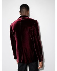 Blazer en velours bordeaux Tom Ford