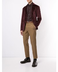 Blazer en velours bordeaux Emporio Armani