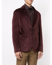 Blazer en velours bordeaux Emporio Armani