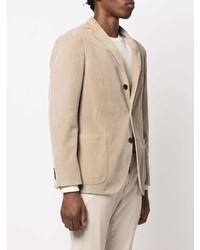 Blazer en velours côtelé beige Boglioli