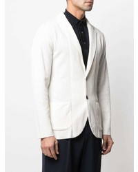 Blazer en velours côtelé blanc Lardini