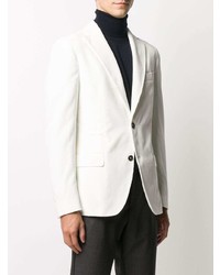 Blazer en velours côtelé blanc Eleventy