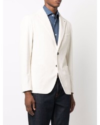 Blazer en velours côtelé blanc Tagliatore