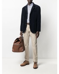 Blazer en velours côtelé bleu marine Brunello Cucinelli