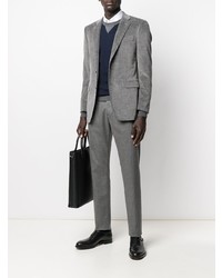 Blazer en velours côtelé gris Canali