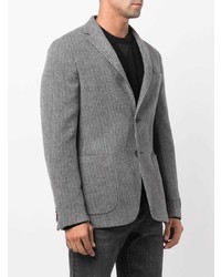 Blazer en velours côtelé gris Z Zegna