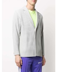 Blazer en velours côtelé gris Homme Plissé Issey Miyake