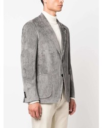 Blazer en velours côtelé gris Lardini