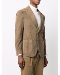 Blazer en velours côtelé marron Lardini