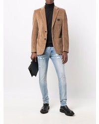 Blazer en velours côtelé marron Philipp Plein