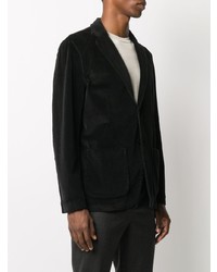 Blazer en velours côtelé noir Lardini