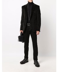 Blazer en velours côtelé noir Philipp Plein