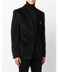 Blazer en velours côtelé noir Philipp Plein