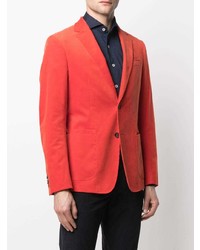 Blazer en velours côtelé rouge Z Zegna