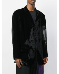 Blazer en velours noir Yohji Yamamoto