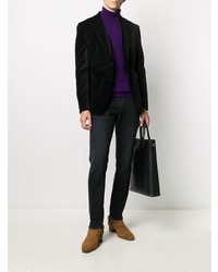 Blazer en velours noir Tonello