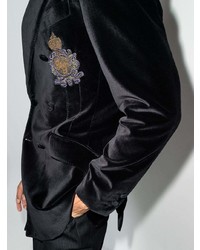 Blazer en velours noir Dolce & Gabbana