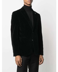 Blazer en velours noir Tagliatore