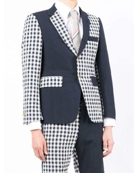 Blazer en vichy bleu marine et blanc Thom Browne