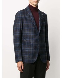 Blazer en vichy bleu marine Tagliatore