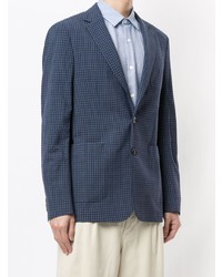 Blazer en vichy bleu marine Cerruti 1881