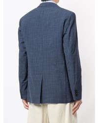 Blazer en vichy bleu marine Cerruti 1881