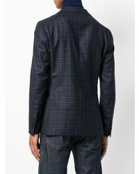 Blazer en vichy bleu marine Tagliatore