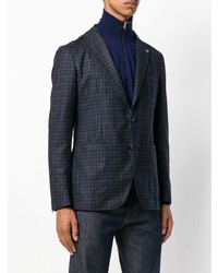 Blazer en vichy bleu marine Tagliatore