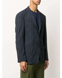 Blazer en vichy bleu marine Emporio Armani