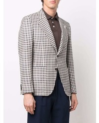 Blazer en vichy noir et blanc Lardini