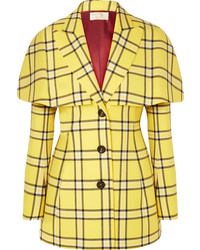 Blazer façon cape jaune