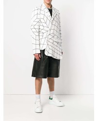 Blazer géométrique blanc et noir Comme Des Garcons Homme Plus