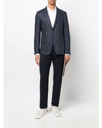 Blazer géométrique bleu marine Z Zegna