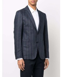 Blazer géométrique bleu marine Z Zegna