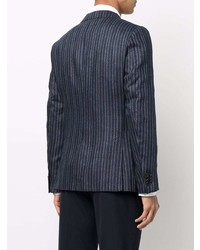 Blazer géométrique bleu marine Z Zegna