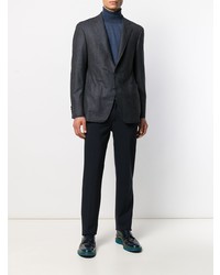 Blazer géométrique bleu marine Canali