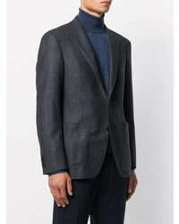 Blazer géométrique bleu marine Canali