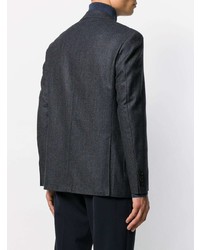 Blazer géométrique bleu marine Canali